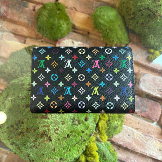 LOUIS VUITTON Black Monogram Multicolore Alexandra Wallet