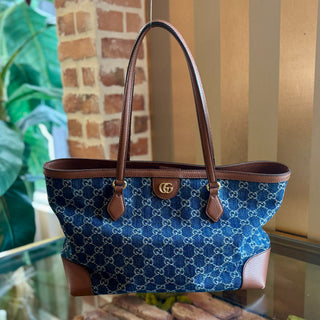 GUCCI GG Denim Ophidia Medium