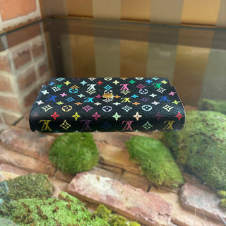 LOUIS VUITTON Black Monogram Multicolore Alexandra Wallet
