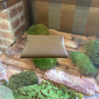 HERMES Gold Epsom Bastia Change Purse