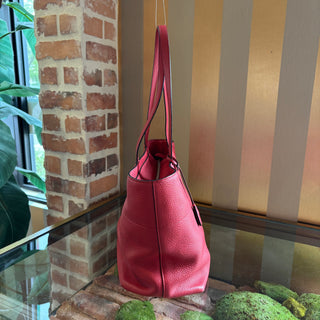 PRADA Red Daino Leather Tote