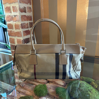 BURBERRY Vintage Nova Check Boston Satchel Bag