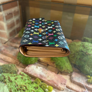 LOUIS VUITTON Black Monogram Multicolore Alexandra Wallet