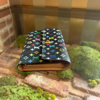 LOUIS VUITTON Black Monogram Multicolore Alexandra Wallet