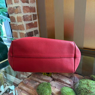 PRADA Red Daino Leather Tote