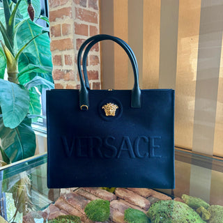 VERSACE La Medusa Large Canvas Tote