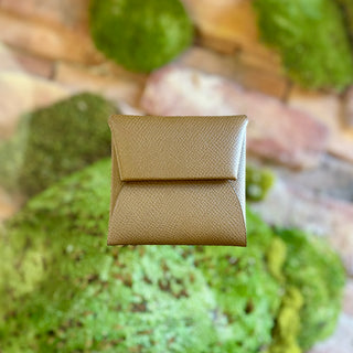 HERMES Gold Epsom Bastia Change Purse