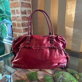 GUCCI Red Leather Sabrina Satchel