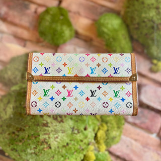 LOUIS VUITTON White Monogram Multicolore Porte-Tresor International Wallet
