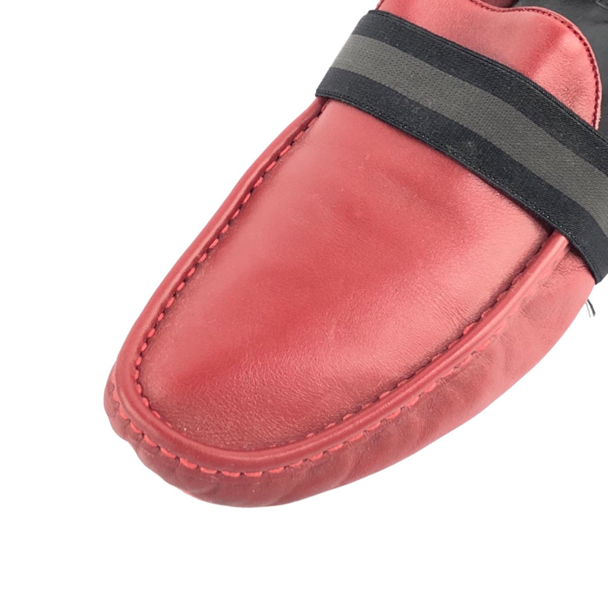 GUCCI Red Leather Viaggio Men&#39;s Loafers Sz 8.5