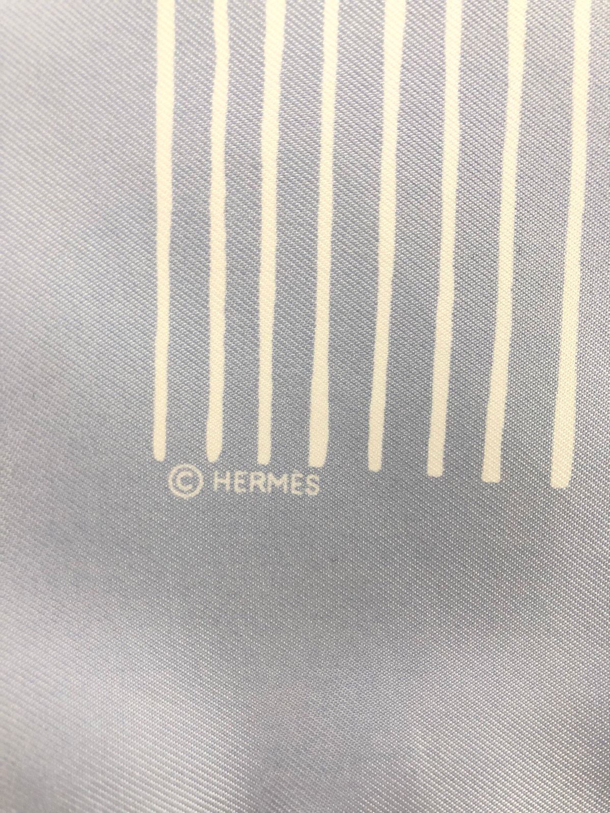 HERMES Blue Gradient Silk Scarf