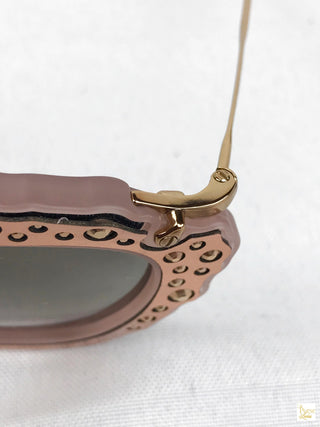 MIU MIU SMU04Q Pink Studded Cateye Sunglasses