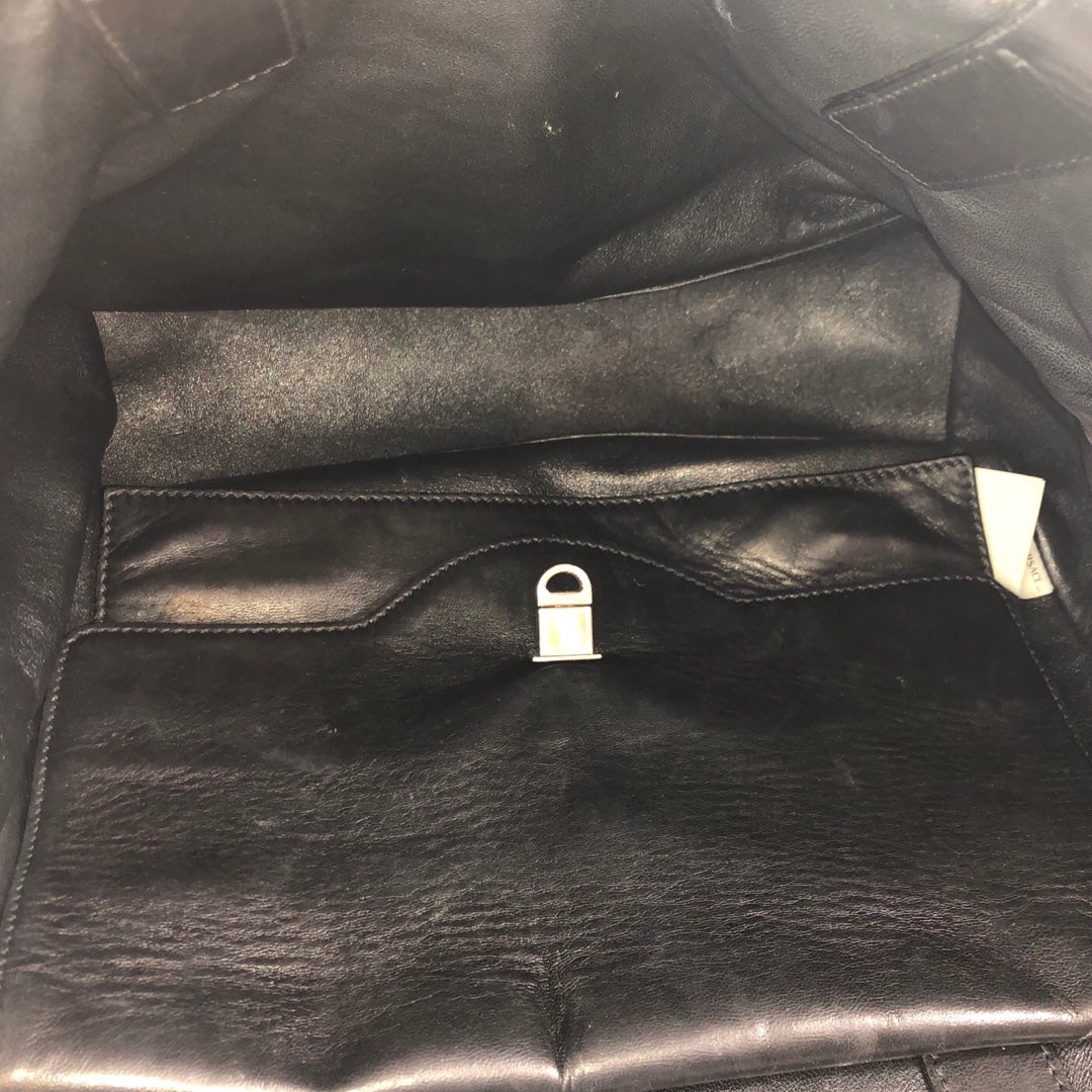 VERSACE Black Raffia Woven Two-Way Tote Bag (Missing Strap)