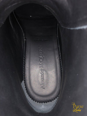 Leather boots Alexander McQueen Black size 42 IT in Leather - 35525343