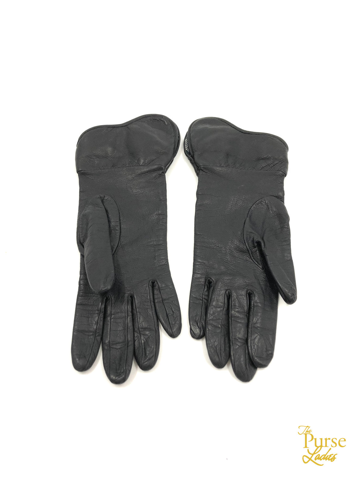 Gloves Black Grained Leather and Micro Dior Oblique Jacquard