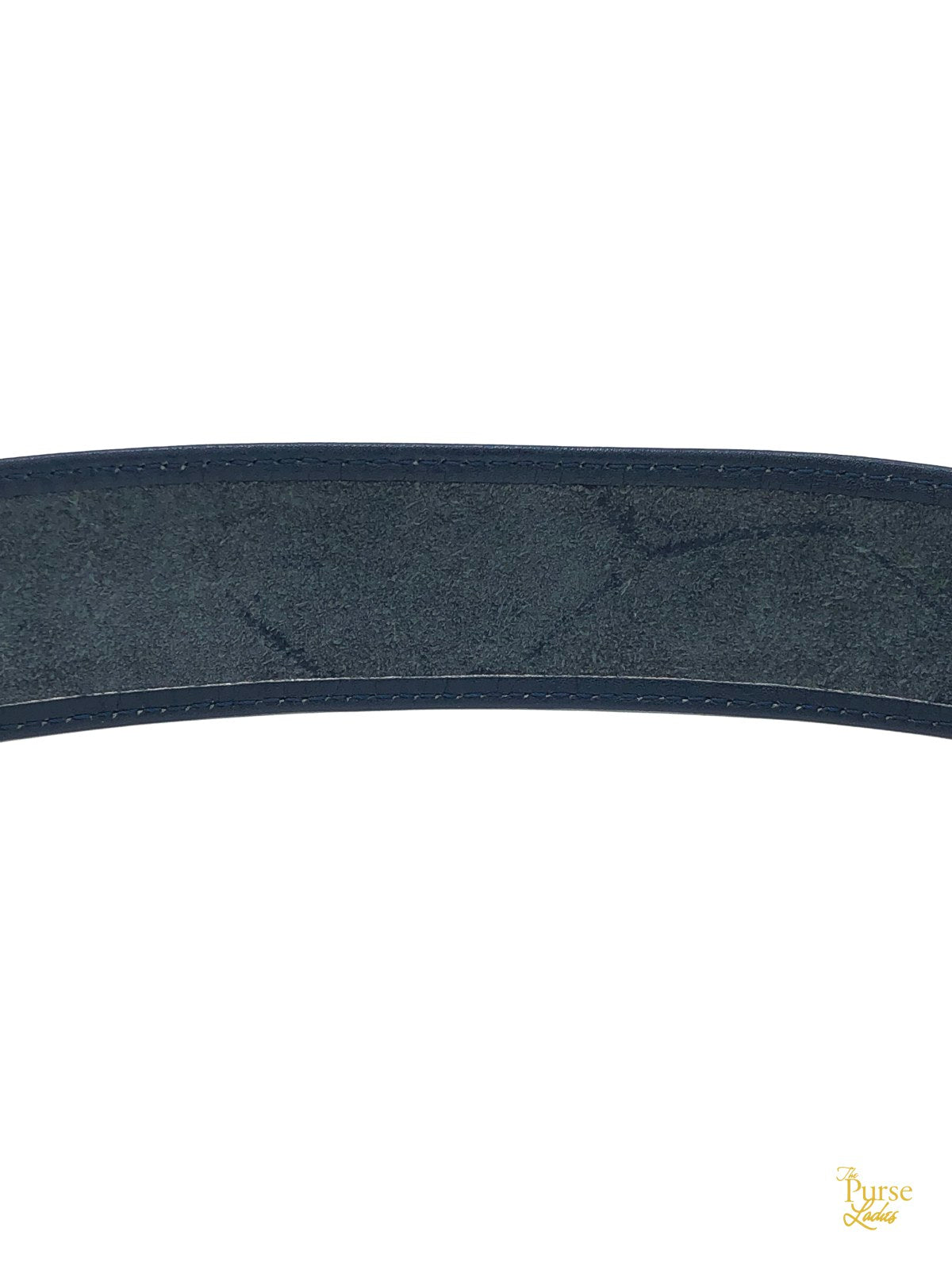 CHRISTIAN DIOR Blue Leather Vintage Waist Belt SZ Small