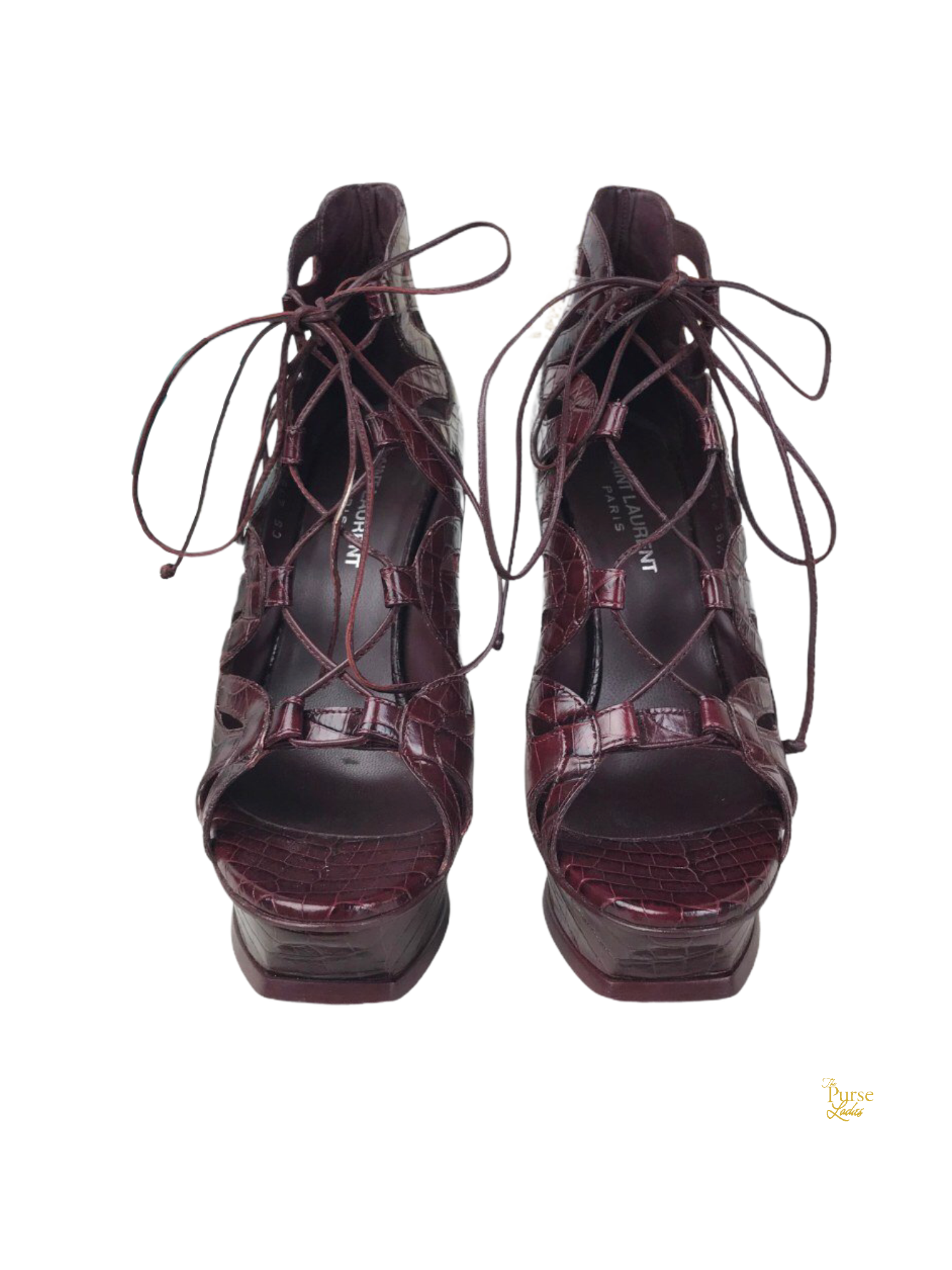 Authentic Ysl Saint Laurent Tribute Platform Sandal Shoes
