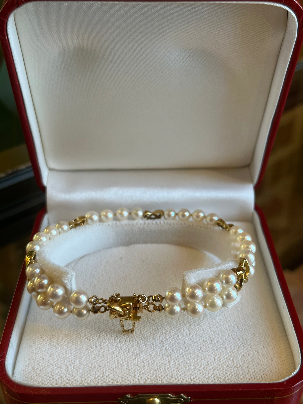 MIKIMOTO Double Strand Pearl Bracelet