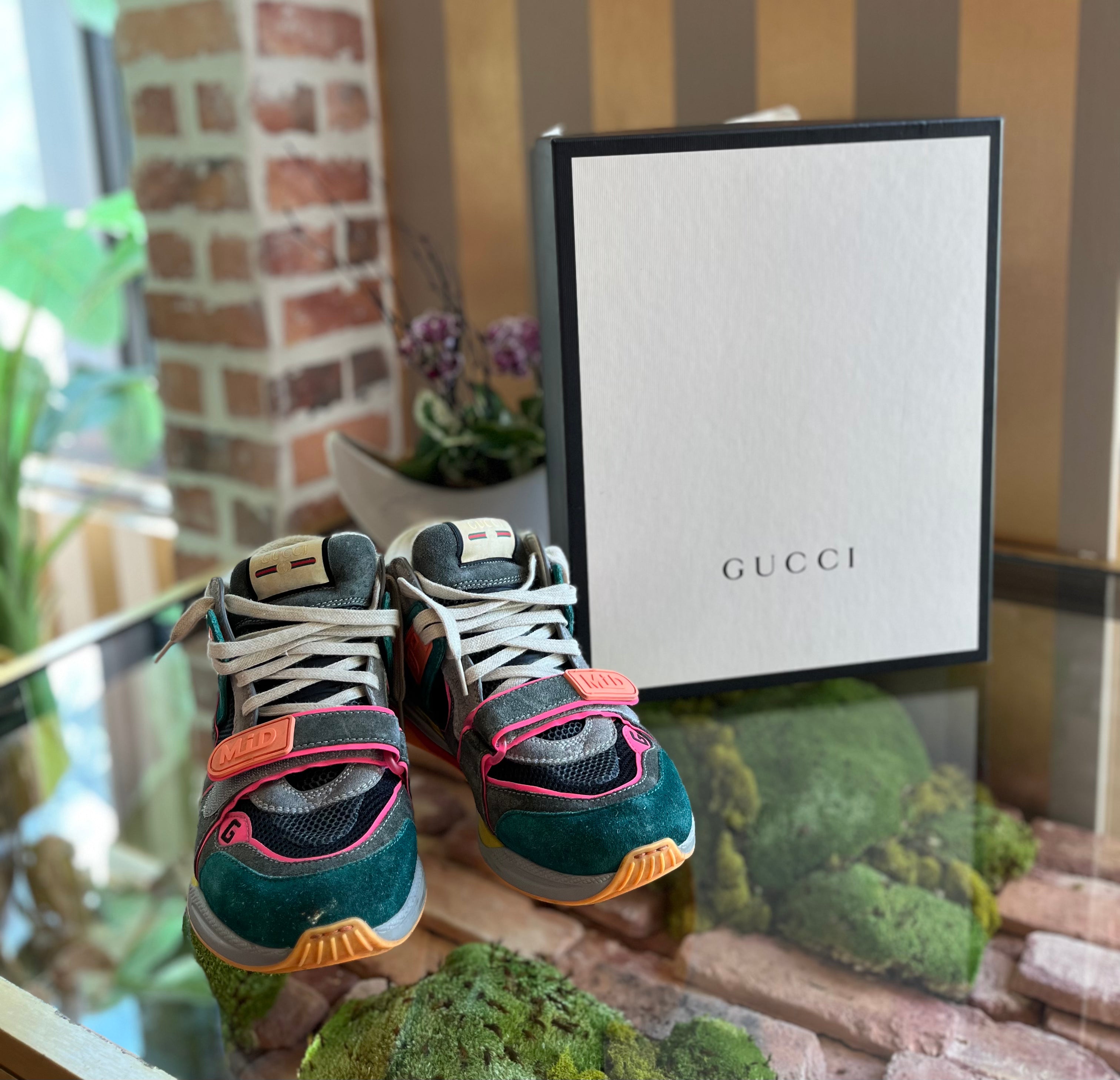 Gucci Multicolor Ultra Pace Sneakers Mens Sz 8.5