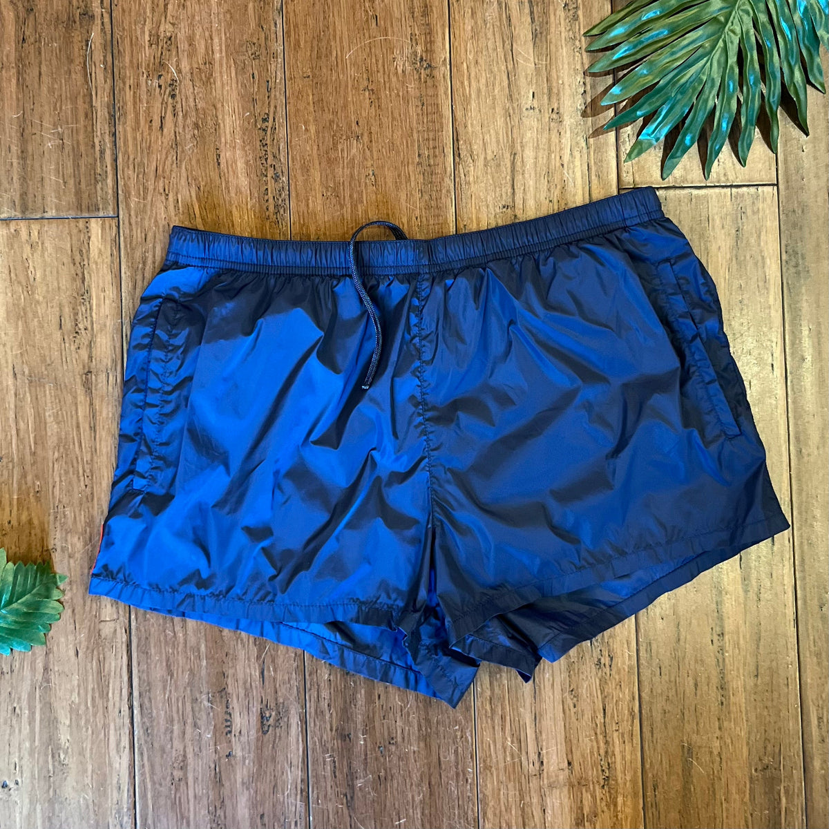 PRADA Blue Nylon Mens Shorts SZ 48(S)