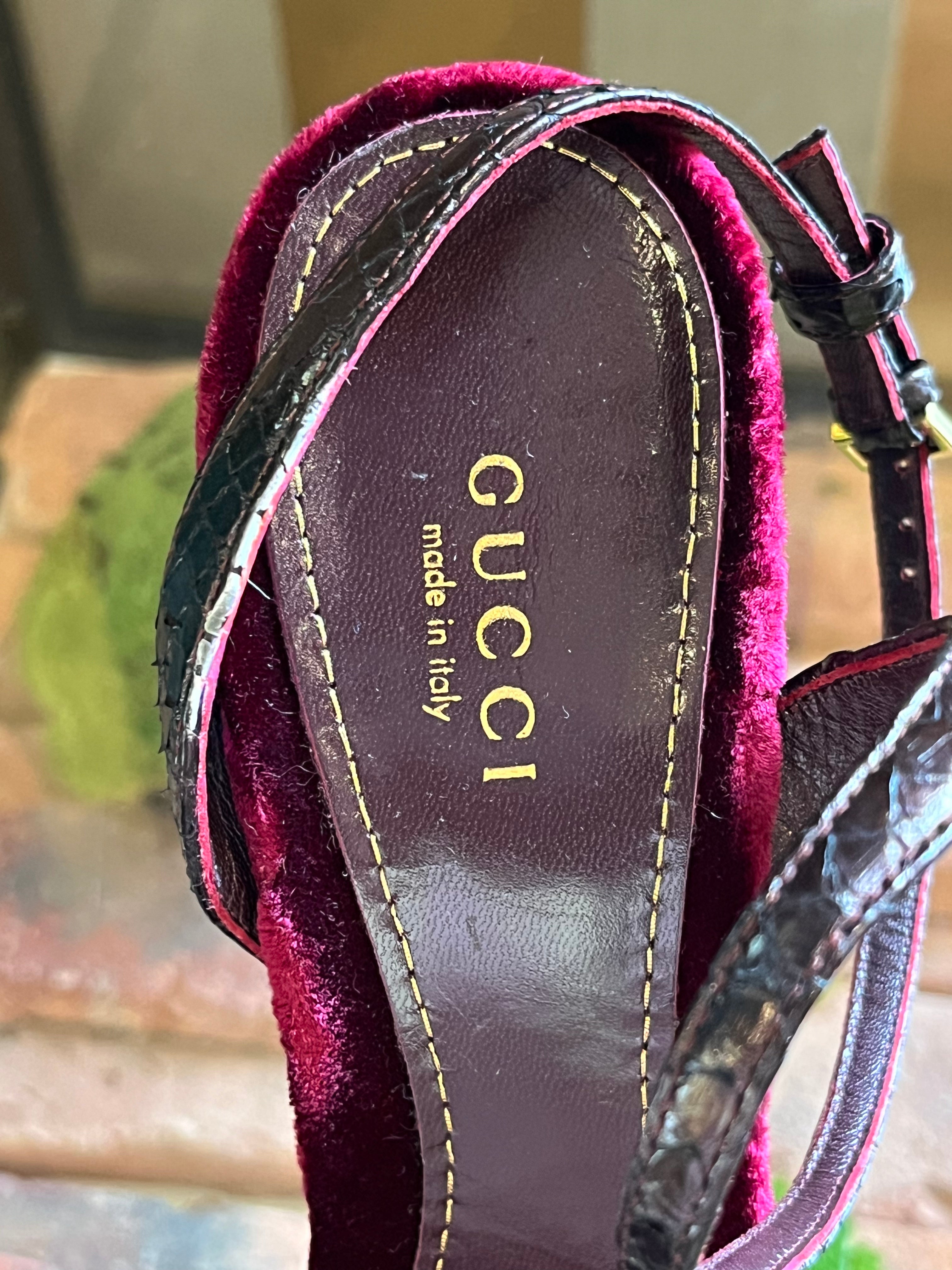Dior Vintage Python Platform Sandals