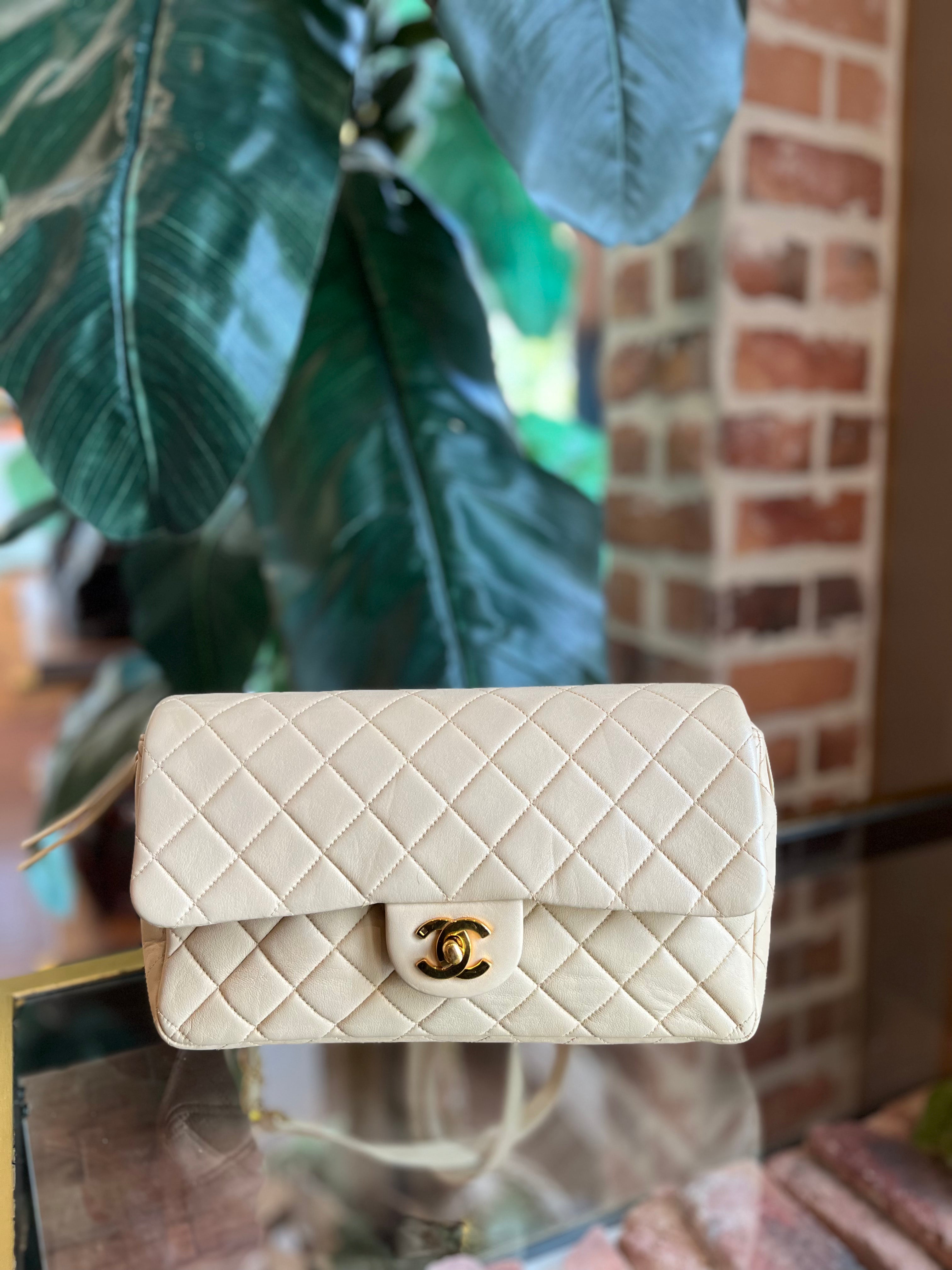 Bonhams : CHANEL BROWN LAMBSKIN QUILTED CLASSIC FLAP BAG WITH