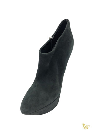 Giuseppe Gray Suede Sculpted Wedge Bootie Sz 39