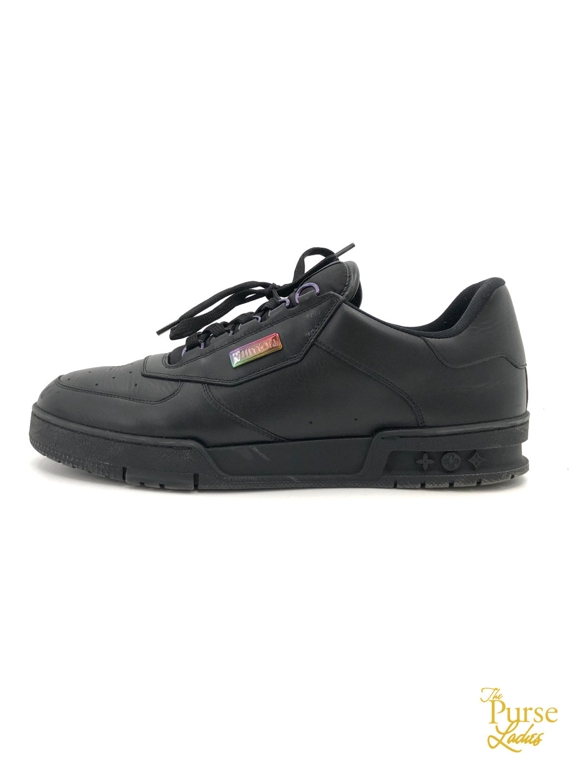 Leather trainers Louis Vuitton Black size 25 FR in Leather - 25800239