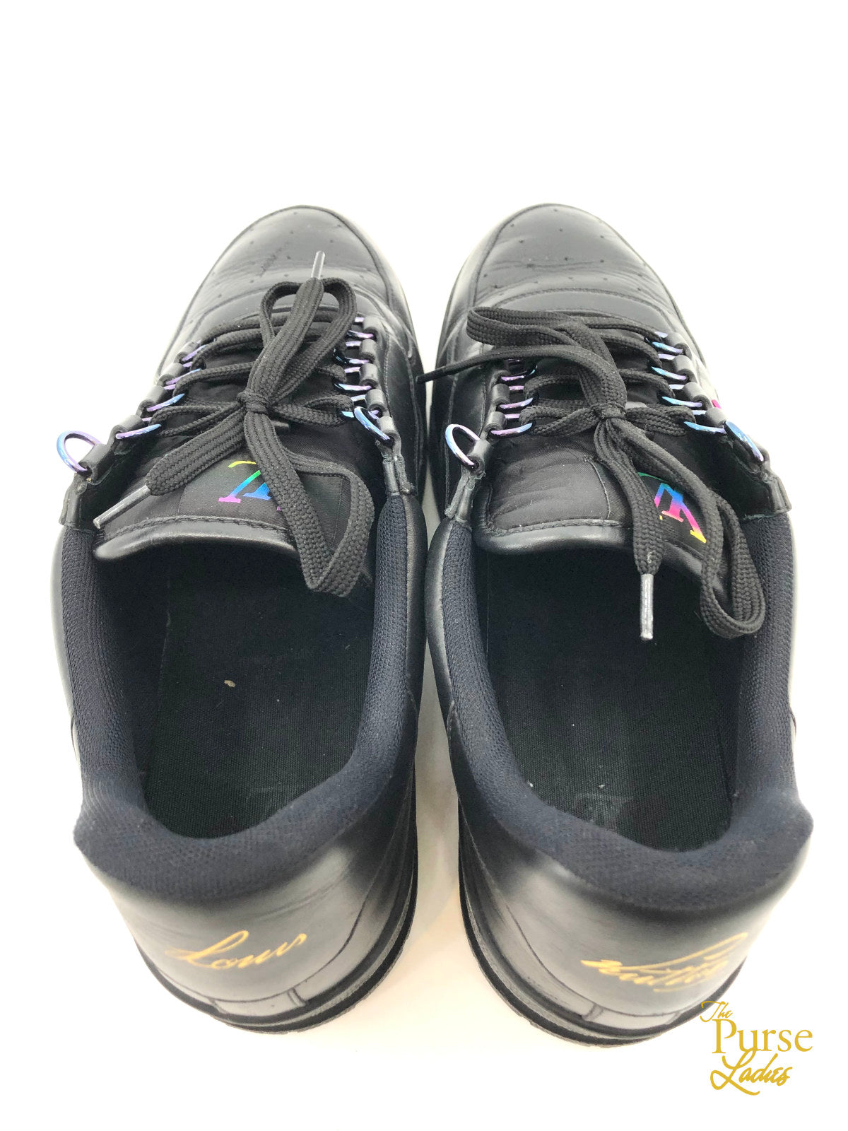 Leather trainers Louis Vuitton Black size 40 EU in Leather - 31947368